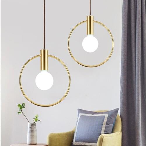 Modern Simple Round Pendant Lighting Decorative for Shop Modern LED Pendant Lamp For Dining Room Nordic Drop Light For Kitchen