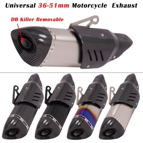 Slip On 51mm Universal Motorcycle Exhaust Pipe Muffler Modified DB Killer Moto Escape For R3 XMAX300 ZZR1400 XJR1300 CB919 Z1000