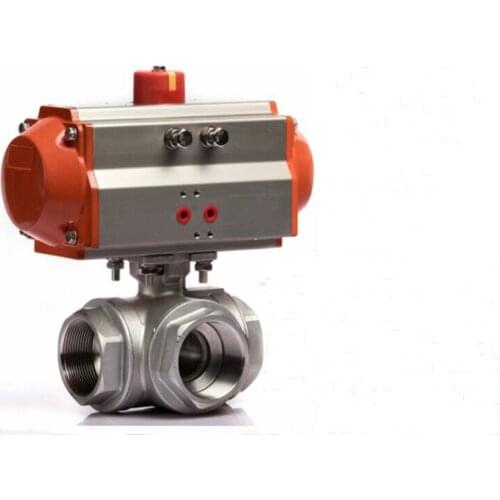 1 inch Stainless Steel 3 Way Ball Valve Types of Pneumatic Valves