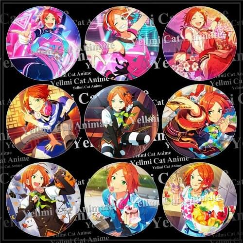 1pc 58mm badges Ensemble Stars Idol 2Wink Aoi Hinata Aoi Yuta Cute Brooch pins