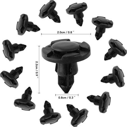 10PCS Black Plastic Rivet Car Fender Bumper Push Pin Clips 10mm Hole For Honda Wholesale Quick delivery CSV