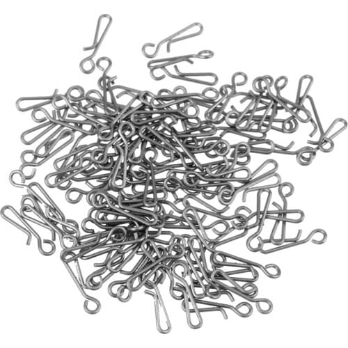 100Pcs Ring Chod Links Fishing Connector Barrel Swivel Stainless Steel