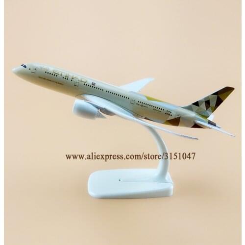 20cm Air Etihad Boeing 787 B787 Airlines Plane Model Alloy Metal Diecast Model Airplane Aircraft Airways Gift