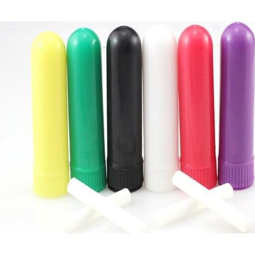 50 Set Nasal Inhaler Ttubes Free shipping 7 Colors Blank Nasal Inhaler Aromatherapy mixed color Nasal Inhaler Sticks with Wicks