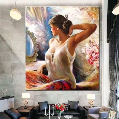 5D DIY Abstract sexy woman diamond painting diamond mosaic flower square embroidery cross stitch kit handmade home decoration