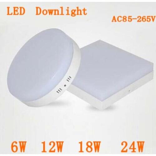 6W12W18W24W Square/Round Led Panel Light Surface Mounted LED Downlight ceiling down 110-240V lampada led lamp+LED Driver