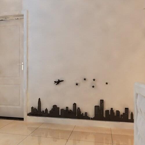 Cartoon City Acrylic mirror wall stickers For kids room Romantic living room TV sofa wall DIY art wall stickers Free shipping