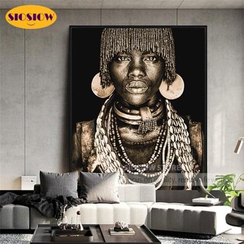 5d Diy Diamond Mosaic Painting African Men Full Square Drill Resin 3D Daimond Embroidery Plain Coloured Modern Art Deco For Home