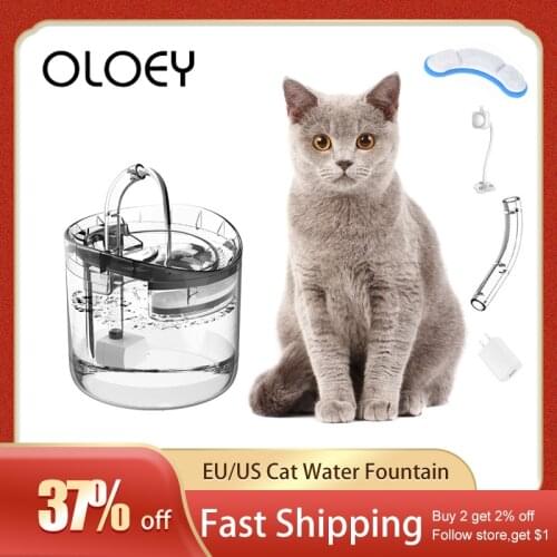 EU/US Plug Automatic Cat Water Fountain With Faucet Dog Water Dispenser Feeder Water Cat Kitten Dog Puppy Pet Drinking Feeder