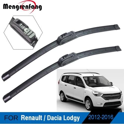 Car Front Windscreen Wiper Soft Rubber Frameless Wiper Blades For Renault Dacia Lodgy 2012 2013 2014 2015 2016