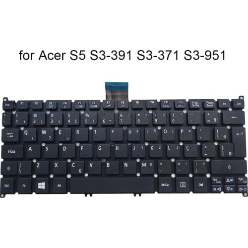 Brazil laptop computer keyboard Brazilian keyboards for Acer Aspire S3-391 S3-951 S3-371 S5-391 One 725 756 Chromebook C710 sale