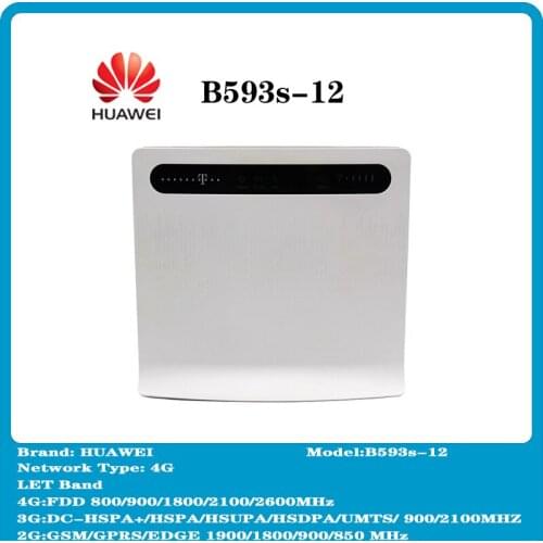 Unlocked Huawei B593 B593s-12 4G LTE 100Mbps CPE Router with Sim CardSlot 4G LTE WiFi Router with 4 Lan Port PKB310