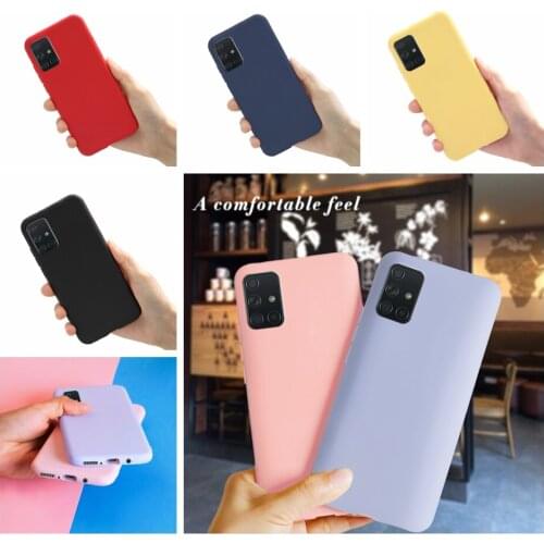 For Samsung A71 A 71 SM-A715F/DS Case Candy Color Soft Silicone Phone Cases for Galaxy A71 SM-A715F/DSM Back Cover coque 6.7"