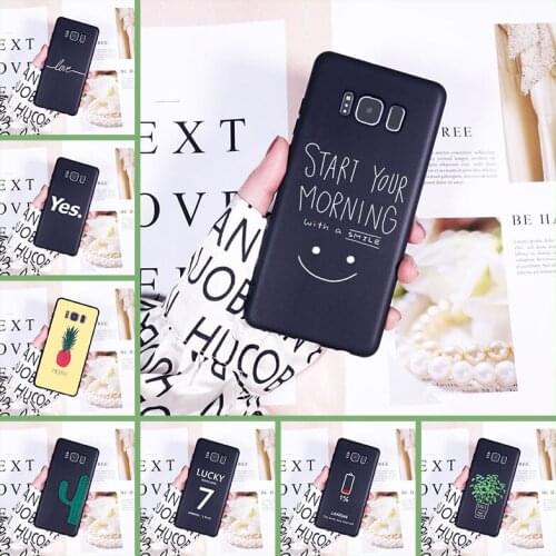 Back Cover For Samsung Galaxy S5 S6 S7 Edge S8 S9 Plus Soft Silicone Flower Cactus Love Case For Samsung Note 4 5 8 9 Phone Case