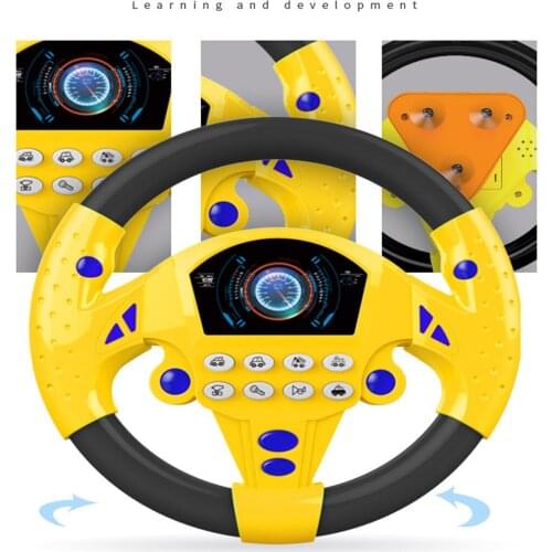 Children Musical Developing Educational Toys Simulation Steering Wheel with Light Early Education Sounding Toy For Kids