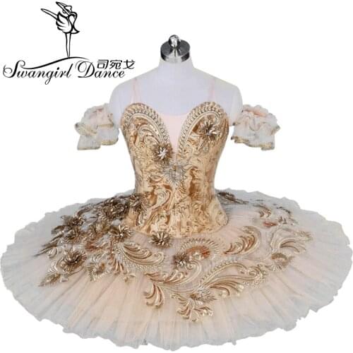 Adult beige peach fairy professional pancake ballet tutu women nutcracker pancake tutus dress for girlsBT9030
