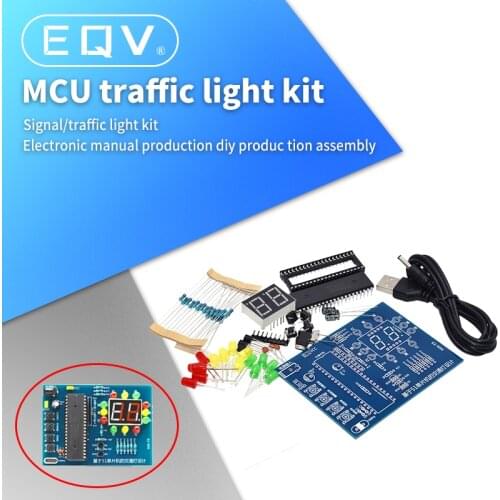 Traffic Light Controller Electronic DIY Kit Electromechanical Skills Training Contest STC89C52 Chip Microcomputer Student lab