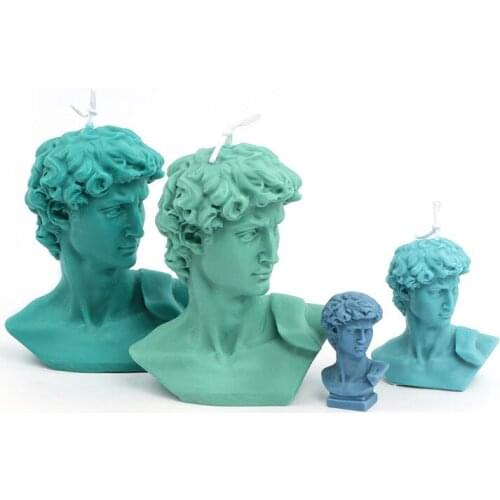 Large Size David Candle Mold Greek Statue Resin Silicone Mould Vintage Roman 3D Handmade Plaster Wax Art Crafts Home Decor
