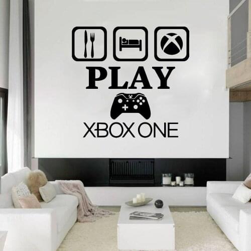 Gamer Xbox Wall Decal Controller Video Game Wall Decals Customized For Kids Bedroom Playroom Vinyl Wall Art House Decor S126