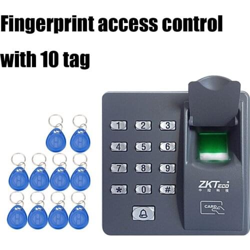 Fingerprint access control with keypad access control system with 10pcs RFID keyfobs