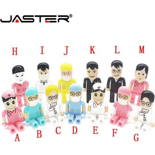 JASTER All styles Doctor Nurse models USB 2.0 Flash Memory Stick Pen Drive 8GB 16GB 32GB 64GB dentist USB Flash Drives U dick