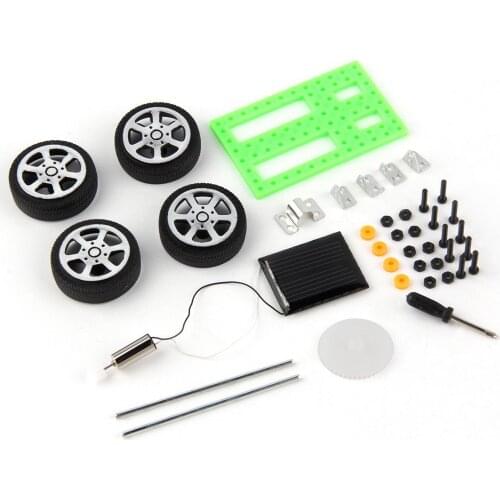 Mini Plastic Handmade Solar Powered Toy DIY Car Kit Children Technology Educational Gadget Hobby Funny Kit 8-11 Age