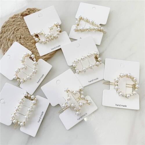 Fashion Crystal Pearl Hair Clip Metal Hairclip Elegant Barrette Bobby Hair Pins Wedding Hair Styling Tool Hair Clips for Women