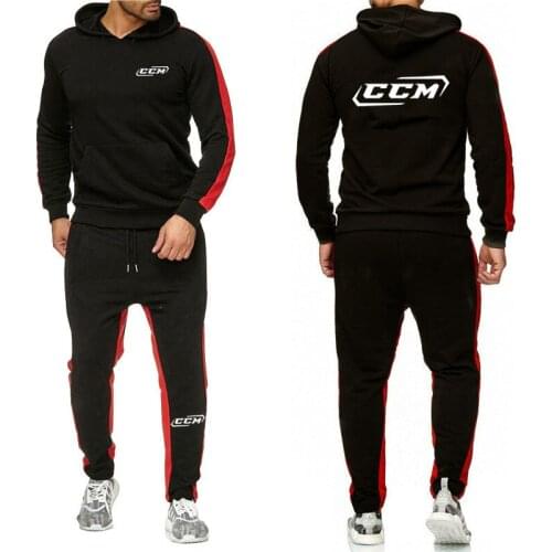 2021 CCM Logo winter hoodies suits men fashion Fleece hoodie Brand pants Casual Jogger suit tracksuit sweatshirt pullover