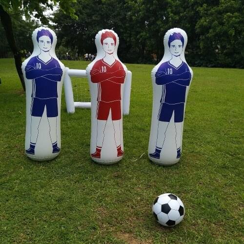 1.6m Adult Children Inflatable Sandbag Punching Target Football Training Free Stand Tumbler Air Soccer Train Dummy Outdoor Toys