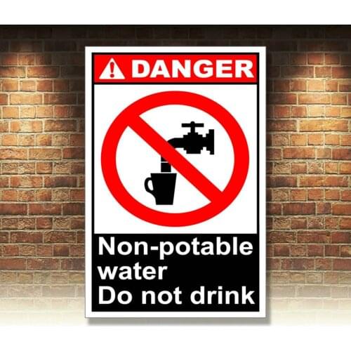 Non-Potable Water Do Not Drink Danger OSHA / ANSI Aluminum METAL Sign