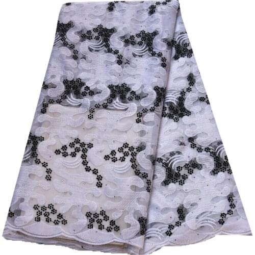 Latest africa lace high quality lace fabric with stones 5yards african fabric nigerian lace fabric 2020 high quality lace