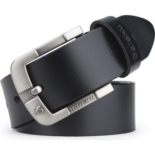 2020 New Arrival 100% Mens Real Genuine Cow Leather Waistband Pin Buckle Waist Belt Strap Girdle Belt Luxury Strap Fashion