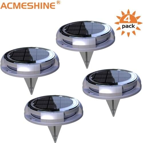 Colorful solar led garden light , solar disk light (4pcs per pack)