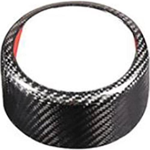 For Alfa Romeo Stelvio -2019 Car Front Grill Ring Decorative Trim Cover Real Carbon Fiber Accessories