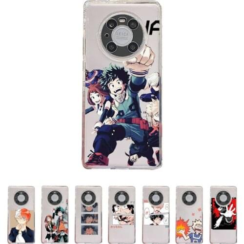 My Hero Academia Phone Case Transparent For Huawei honor V 40 30 20 X note 10 pro lite max s Soft TPU Clear Mobile bags