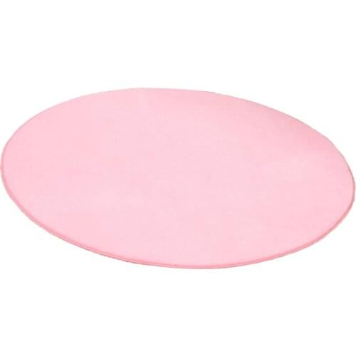 Pink Round 100cm Soft Comfortable Plush Tent Rug Mat Kids Bedroom Floor Carpet Indoor Activity Accessory