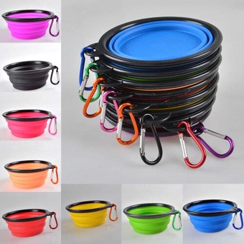 Hot Sale Foldable Silicone Dog Bowl Outdoor Travel Portable Collapsible Puppy Feeding Dishes Water Bowl Best Price