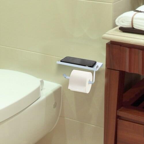 Storage Rack Stainless Steel Hanging Paper Kitchen Cupboard Bathroom Phone Paper Holder Tissue Boxes Rustless Roll Paper Rack