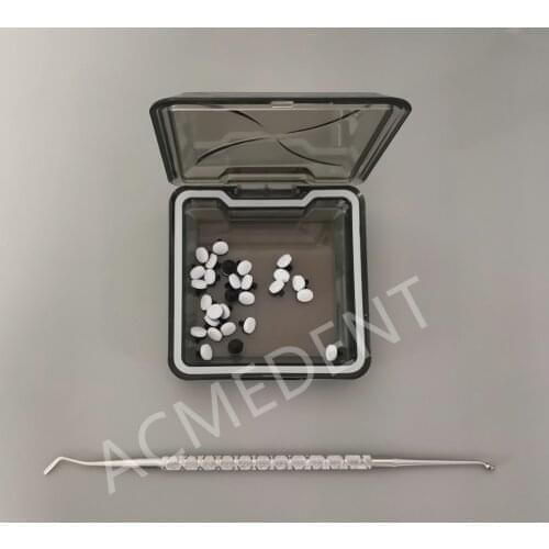 Dental Composite Light Cure Fast Foam Pad Handle Trimmer Spatula Resin Filling Materials HandleX1 PadX100pcs