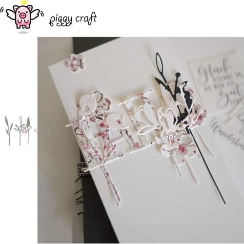 Piggy Craft metal cutting dies cut die mold Leaf branch decoration Scrapbook paper craft album card punch knife art cutter die