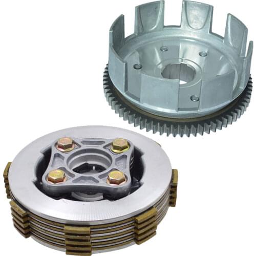 Motorcycle 4 Column Enhanced Clutch 5pcs Friction DIsc Center Outer Clutch Assy for CG125 CG150 Dirt Bike Go Cart ATV Buggy