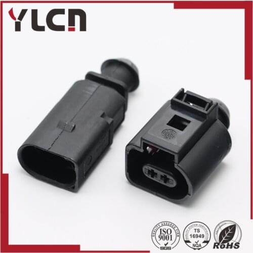 1 set 2 Pin 1.5mm 1J0973802/1J0973702 Auto Temp sensor plug, VW fuel injector connector