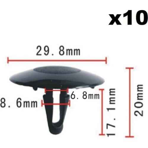 10pcs Hood heatproof cotton fastener For Toyota Series Nylon Retainer Clip Fender