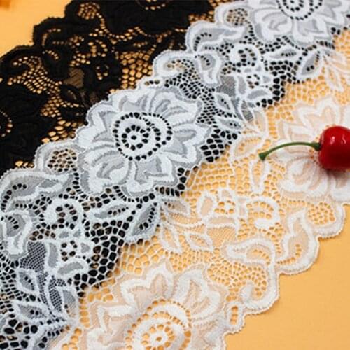 3Yards African lace fabric Flower clothing sewing handmade accessories mesh embroidery wide 14cm DIY material Womens Lace Trim