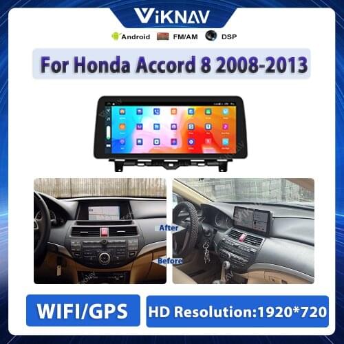 8 core Car Radio For Honda Accord 8 2008-2013 Android auto Stereo Multimedia Player GPS Navigation DVD Head Unit with carplay8 c