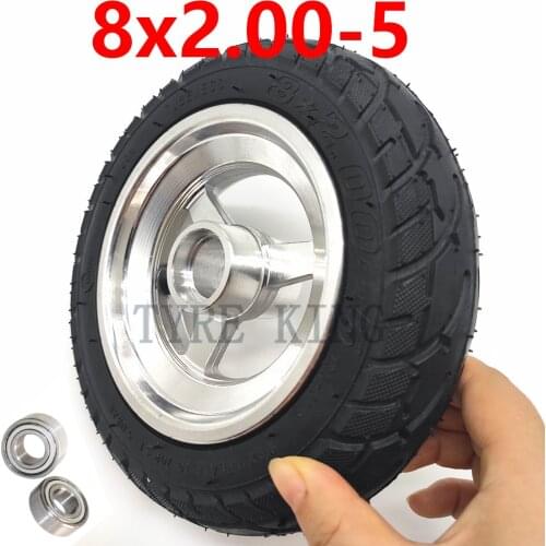 High Quality 8x2.00-5 Vacuum Tyre Wheel 8*2.00-5 Tubeless Tire Wheel Hub Fits Pocket Bike MINI Bike Electric Wheelchair