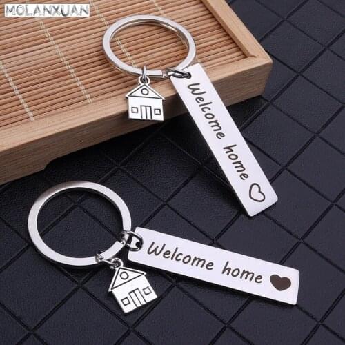 Keychain Man Welcome Home Key Chain Women House Key Ring Chain for Pants Pendant Cute Kids Key Holder Jewellery Alloy Brelok