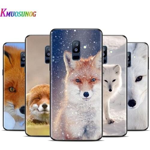 Cute Snow Fox For Samsung Galaxy A9 A8S A8 A7 A6S A6 A5 A3 A750 Plus 2018 2017 2016 Star Black Phone Case