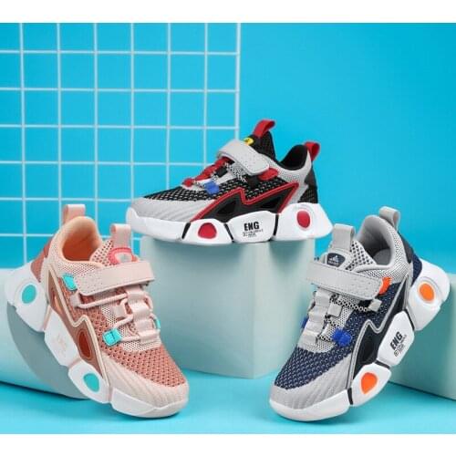Children Shoes Mesh Tennis Casual Sneakers Big Kids Boys Girls Sport Shoes Teenagers Running Shoe Fashion Thick Bottom SD135