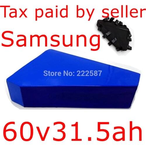 E bike 60V 30ah 31.5AH 3000W Triangle Battery for Samsung 3000w Lithium Battery 60V 30AH Electric Bike Battery with Bag